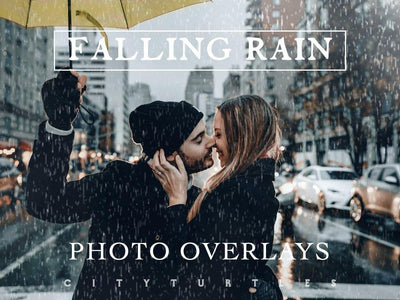25 Falling Rain Storm Weather Photoshop Overlays - CityTurtles