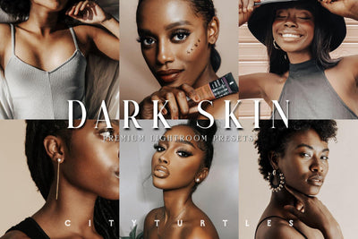 Moody DARK SKIN Beauty Portrait Lightroom Presets - CityTurtles
